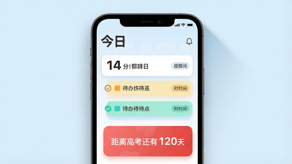 ���壺�ֻ�����չʾʱ��滮������ʦ�ġ����ա�ҳ�棬�Ϸ����ڴ��ֺ���ʾ���·��г�������ɫ������Ŀ�ͺ�ɫ����ʱ��Ƭ�����֣��ֻ����У���Χ�������Ӱ������Ϊ����ɫ���䣻�Ű棺������Ŀ�����Բ�ι�ѡ���Ҳ�������ʱ���ǩ��������¼�࣬Բ�ǿ�Ƭ��ƣ�ϸ�ڣ�����ʱ��Ƭ��ʾ������߿�����120�족���֣�������Ŀ�������������ʣ��߷ֱ��ʣ��ɾ����޶���Ԫ�ء�