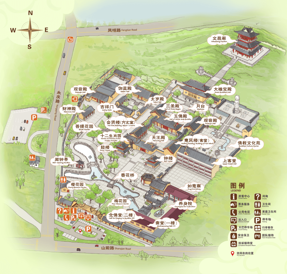 风华百景镇 一日游 全景 景点 导览图