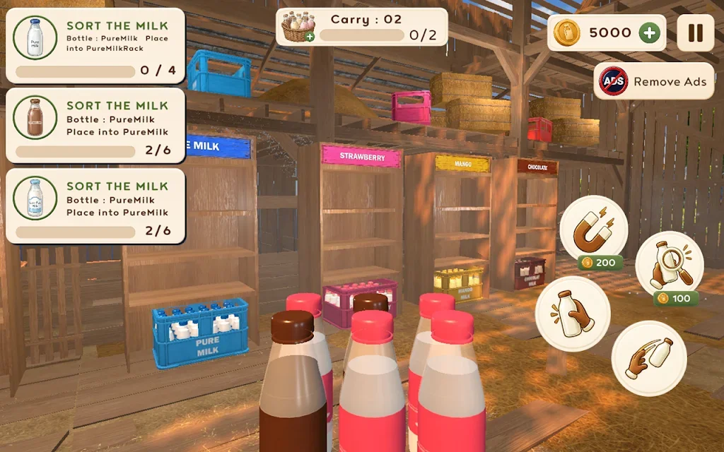 ţ��ƿ������Ϸ(Milk Bottle Shelf Sorting Game)v1.0 ��׿��