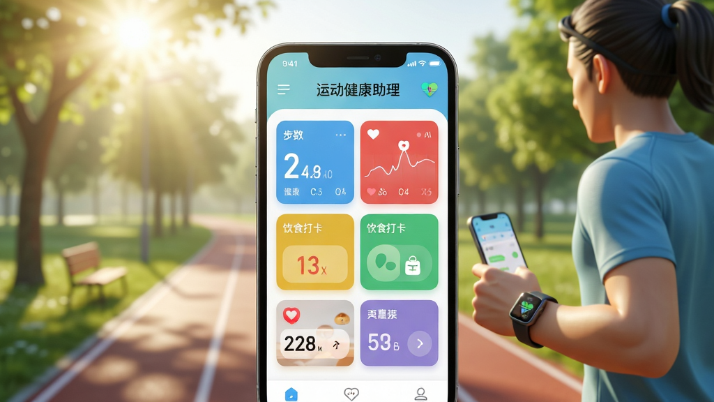 画面主体为一部智能手机屏幕展示