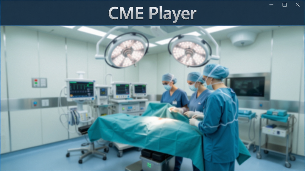 CME Player软件主界面,展示手术直播功能,界面简洁专业,上方有