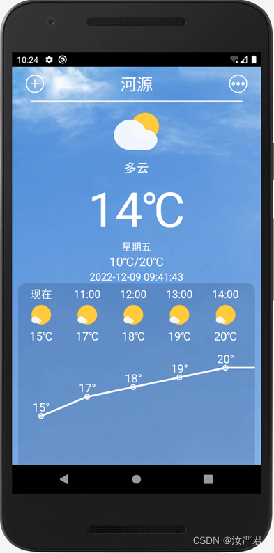 气候天气app安卓版 手机界面 实时温度 降雨预报