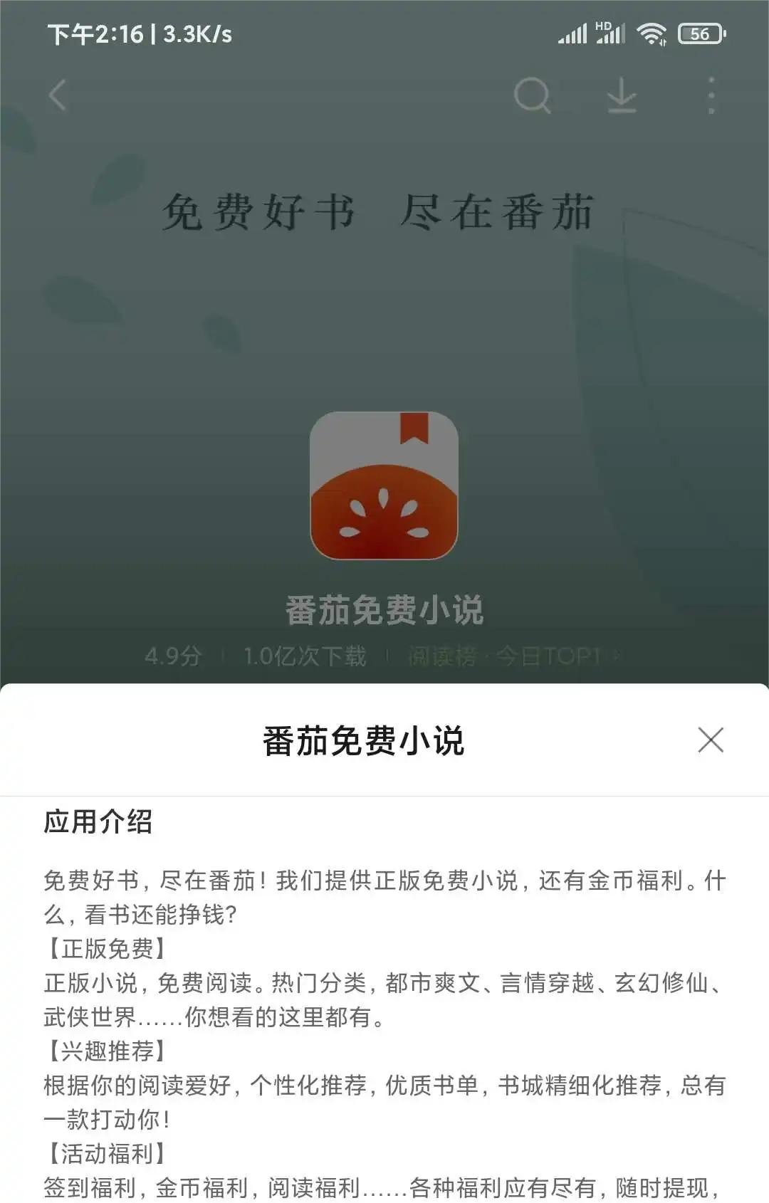 番茄免费小说app正版下载安装教程实测分享