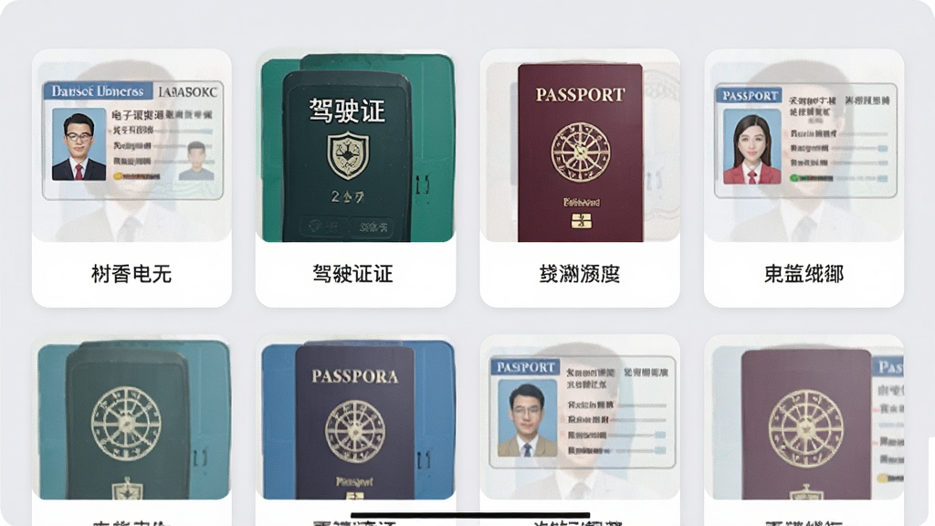 ���ϵ���֤��APP�ĵ���֤���н��棬��������ʽ����չʾ����֤����ʻ֤�����յȿ�Ƭ��ʽ�ĵ���֤����ÿ�ſ�Ƭ���ж�Ӧ��֤�����Ʊ�ǩ��������ÿ�Ƭʽ��ƣ�����Ϊǳ��ɫ�������ˬ��ϸ�ڷḻ�������������޶���Ԫ��