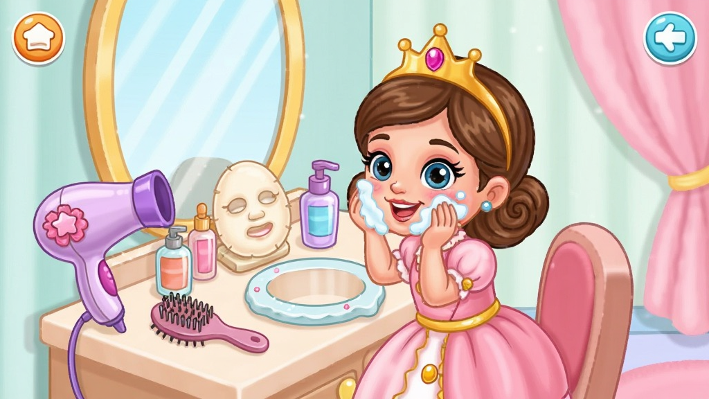 ������װ����Ϸ���棬չʾһ����������ϴ��̨ǰ���л�������Χ�д���������ӡ���Ĥ�ȵ��ߣ����沼����������ͨ���ɫ����ͣ�ϸ�ڷḻ�����ʸɾ������ֳ���ʽװ�����̡�