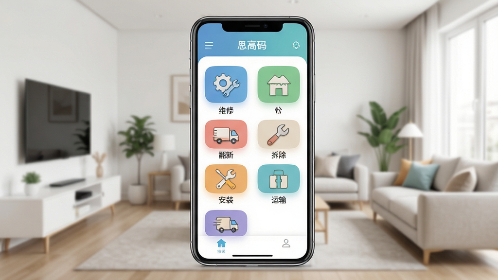 ˼����app������չʾ���ֻ���Ļ����ʾ��������б�ͼ�꣬����ά�ޡ����¡��������װ���������ģ�飬����Ϊ�ɾ��������ִ�������������������������UI��Ƽ��ʱ�У���ƽ�����ɫ�ʴ������ʣ�ϸ�ڷḻ�����廭�ʣ��ɾ��޶���Ԫ��