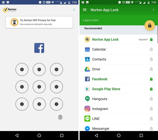 Ӧ����˽���������� Norton App Lock ʹ������