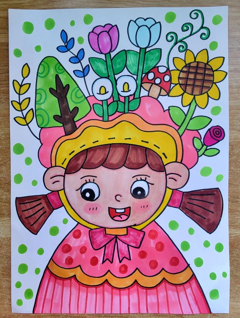 少儿美术简笔画 儿童画作展示 上色技巧分享