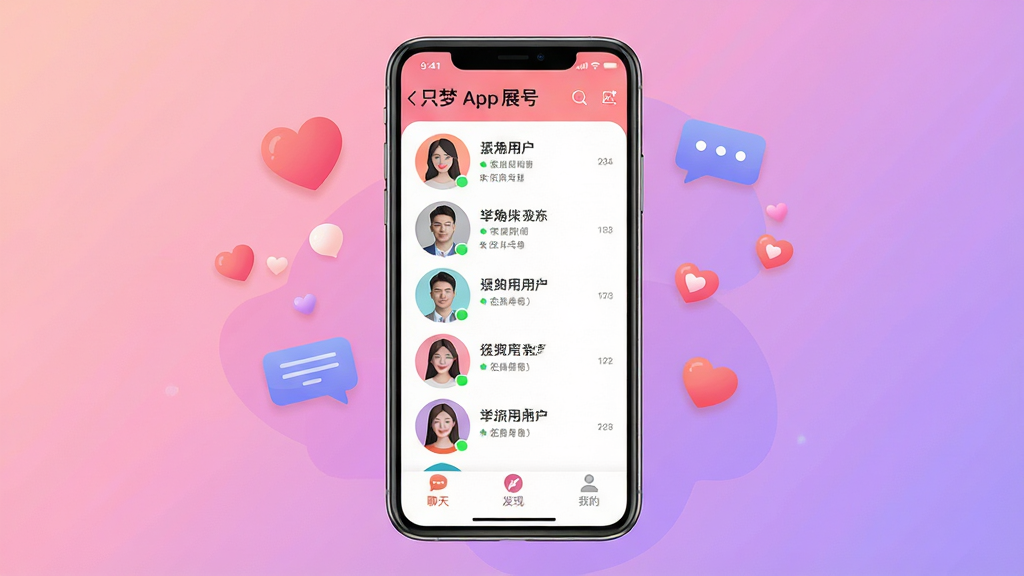 ���壺ֻ��App����չʾ���ֻ���Ļ����ʾ���������û��б���ͷ������������״̬��ʶ���ԡ����֣��ֻ����У�����Ϊ��͵Ľ����ɫ����ɫ����Χ��Ư�������κͶԻ�����Ԫ�ء��Ű棺�����࣬�ײ�������ͻ�������족�������֡������ҵġ��ȱ�ǩ������ִ���ƽ����ɫ��������ů��ϸ�ڷḻ�����ʸ��壬�ɾ��޶���Ԫ�ء�