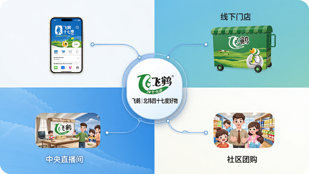 һ��չʾ�ɺ�ح��γ��ʮ�߶Ⱥ���Appȫ������ģʽ��ʾ��ͼ�������Ϊ�ĸ����֣��ֱ����App�������ŵꡢ����ֱ����������Ź����ĸ�����ͨ���������ӵ�һ�����ģ������ǡ��ɺ�ح��γ��ʮ�߶Ⱥ����Logo�������Ǽ�Լ����ɫ���䣬�����������������������޶���Ԫ�ء�