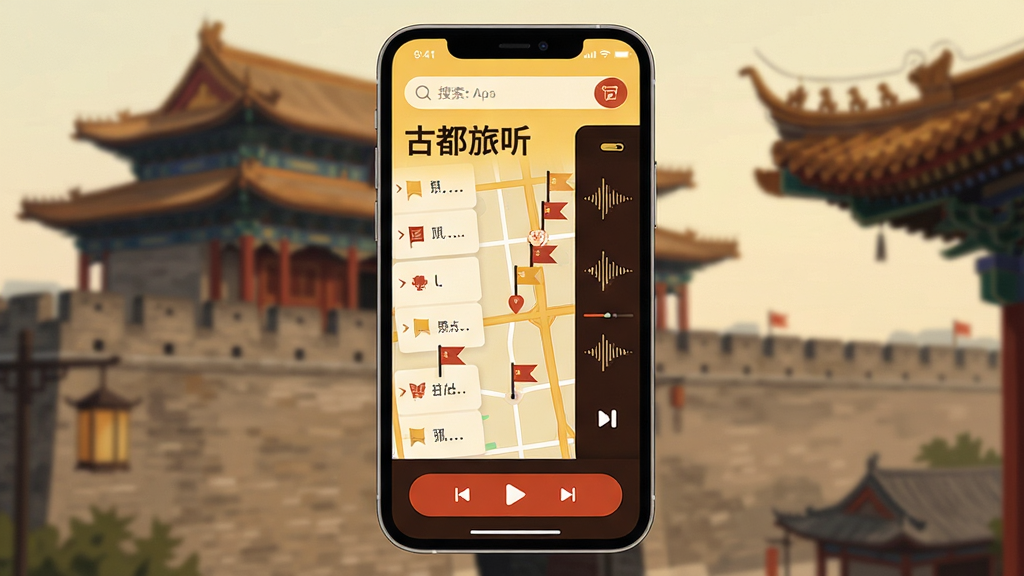 ���壺�Ŷ�����App�Ľ���չʾ���ֻ���Ļ����ʾ��ͼ�������������Ž��棬������ģ���Ĺų�ǽ������̽ǣ����֣��ֻ����У���Ļ���������ɼ�������о����б����Ҳ��в��ſ��������Ű棺���ı�ƽ����ƣ���Ϣ�㼶���������������������ײ��в��Ű�ť������ִ��Ƽ���ŵ���ѧ��ϣ�ɫ����ů��������Ϊ������׺��죻ϸ�ڣ���Ļ���С��Ŷ���������������ͼ�ϱ�ע���С���ӣ����Ž�����ʾ��Ƶ���Σ����ʣ�������Ⱦ���ɾ��޶���Ԫ�أ�ͻ��App��ʵ�������Ļ��С�