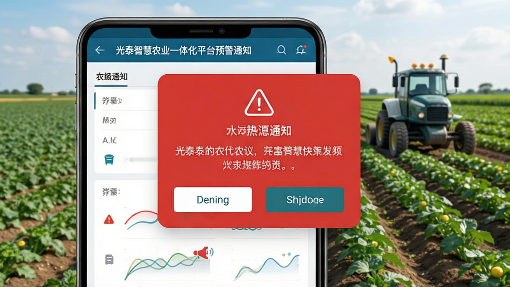 ��̩�ǻ�ũҵһ�廯ƽ̨Ԥ��֪ͨ���棬�ֻ�������ɫ���濨Ƭ�����н����İ��������ť������Ϊũ��ʵ���������ص�ͻ�������дʵ��ϸ�ڰ���Ԥ��ͼ����������ʾ������������ʵ