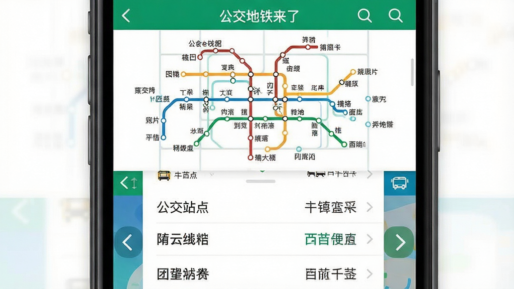 ���壺�ֻ���Ļ��ʾ�����������˵���·��ѯ���������������·ͼ�빫��վ���б������֣��ϰ벿��Ϊ������·ͼ���°벿��Ϊ����վ���б������һ���������Ű棺��·��ɫ�������ԣ�վ�������������С���񣺵�ͼ������б���ɫ�ʷḻ��Э����ϸ�ڣ�Ӧ�����ơ������������ˡ������ڶ��������������ʣ����壬�ɾ����޶���Ԫ�ء�