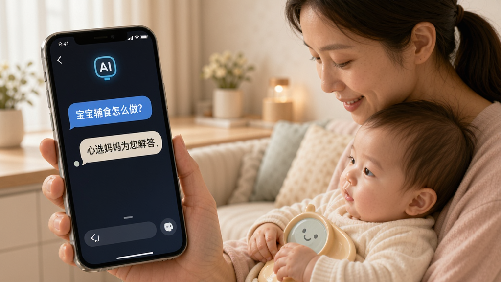 һλ���豧�ű������ֻ���Ļ����ʾAI�������ڶԻ��Ľ��棬������д�š�������ʳ��ô�������͡���ѡ����Ϊ����𡱡���������ܰ���Ƽ���ʮ�㣬ɫ����ͣ����ʸɾ���