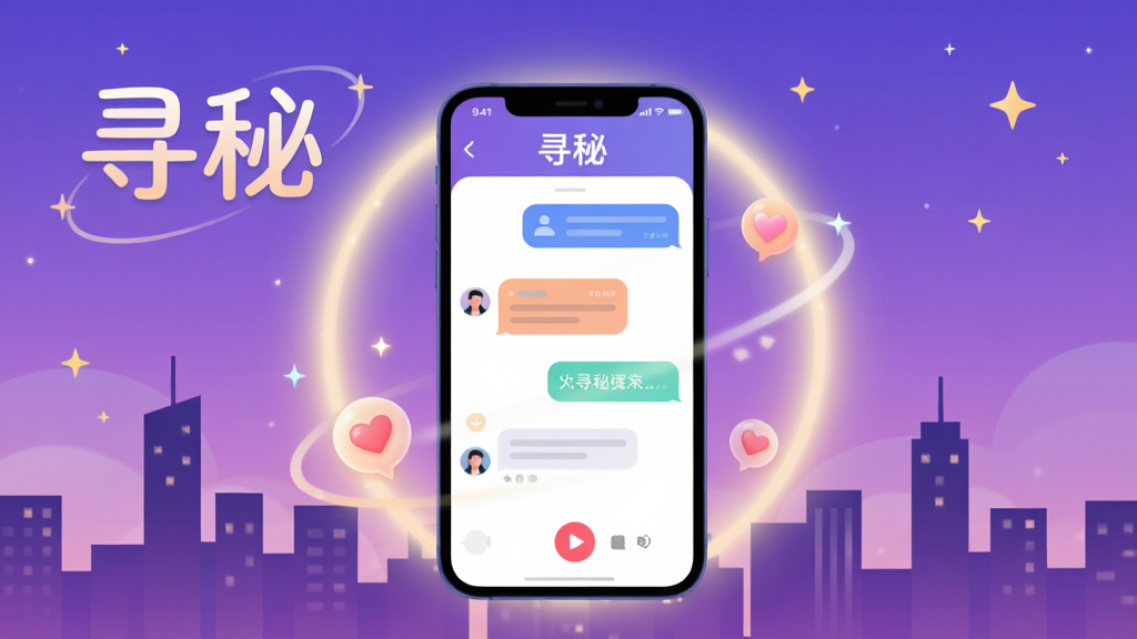 ���壺Ѱ��App�Ľ���չʾ���ֻ���Ļ���С�Ѱ�ء����������촰�ڣ���Χ����͵Ĺ��κͰ���ͼ�ꡣ���֣��ֻ����У�����Ϊ�������ɫ��������ҹ����Ӱ������Ԫ�ػ����ֻ��ֲ����Ű棺�����࣬�ֻ���Ļ���������ɱ棬�����С�Ѱ�ء������֡�����ִ��Ƽ�������ܰ�罻��Χ��ϣ��廭�磬ɫ��������͡�ϸ�ڣ��ֻ���Ļ��ʾ�Ի����ݺ���Ƶͨ��ͼ�꣬���������ǵ�׺�����ʣ����壬�ɾ����޶���Ԫ�ء�