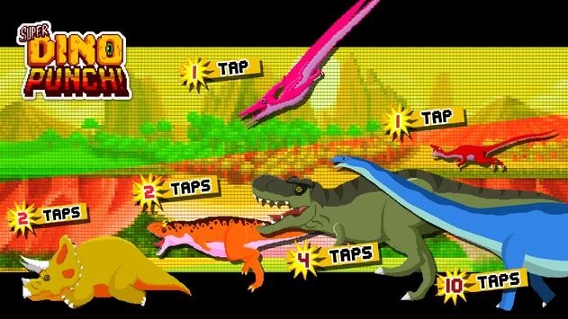 超级恐龙拳安卓版手机游戏(Super Dino Punch) 游戏界面截图 恐龙格斗对战