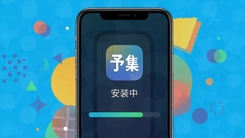 չʾ���輯��APP��װ���棬�ֻ���Ļ��ʾ��װ������������ΪӦ��ͼ��͡���װ�С���������Χ�м���ͼ��װ�Σ�����࣬ɫ�������������������ɾ��޶���Ԫ�ء�