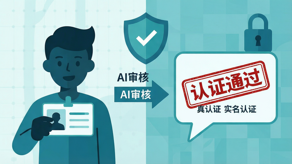 ���壺һ��չʾ������֤���̵Ĳ廭����벿����һ���ֳ�����֤�Ŀ�ͨ�����Ӱ���Ұ벿����һ�����С���֤ͨ����ӡ�µĶԻ��򣬱������ж��ƺ�����ͼ�ꡣ���֣������ҹ�ͼ������������֤״̬���ң��м��ü�ͷ���ӣ���ͷ���С�AI��ˡ��������Ű棺�廭���ͳһ�������ͼ�����Э�������ֱ�ǩ��������֤������ʵ����֤��������ע����񣺱�ƽ��ʸ�����ɫ��������ɫΪ�������ݰ�ȫ�ɿ��ĸо���ϸ�ڣ��������жԹ���������ϸ΢������������ϸ�ڷḻ�����ʣ��߷ֱ��ʣ��ɾ��޶���Ԫ�ء�