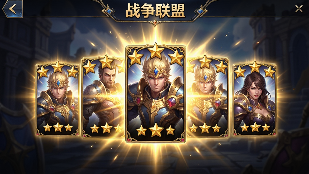 ��Ϸ�鿨���棬չʾʮ����������Ӣ�۵Ķ�����Ч��������Ӣ�ۿ�����ҫ��⣬���涥����ʾ��ս�����ˡ���Ϸ���ƣ����־��г�������������ϸ�ڷḻ�����ʸ��壬�ɾ��޶���Ԫ�ء�