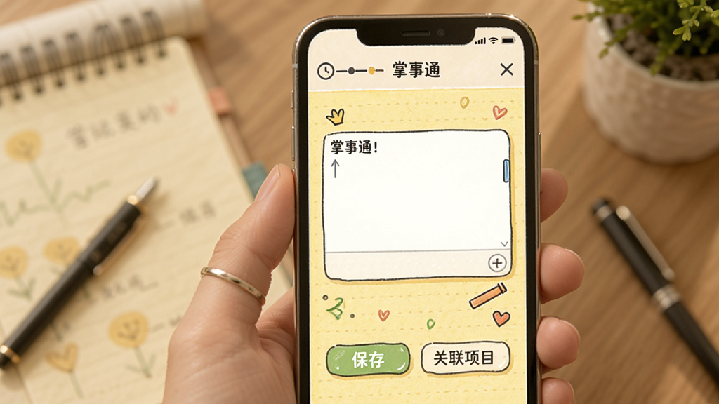 ��������Ϊ�ֻ�������ʾ������ͨ����־�༭ҳ�棬������ʱ����ͼ�꣬�в�Ϊ�ı�����򣬵ײ��б���͹�����Ŀ��ť������Ϊǳ��ɫ�ʼ�ֽ�����������Ϊ���˷�񣬲�����ܰ��ϸ�ڷḻ��������ͣ��ɾ��޶���Ԫ��