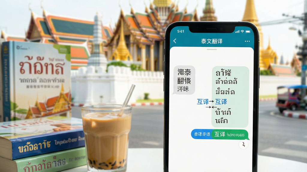 ���壺һ�������������ֻ���д����Ļ����������ʾ��̩�ķ��롱APP�ĶԻ�ʽ������棬һ�������ģ�һ����̩�ġ����֣��ֻ�λ�ڻ�������ƫ�ң�������׷��ü���̩��ѧϰ�鼮��һ��̩ʽ�̲裬Ӫ��ѧϰ�����з�Χ���Ű棺�ֻ���Ļ����Ϊ���Ӿ����㣬��������ģ�����������ȴ�ʹ��־������дʵ��Ӱ��񣬹���������Ȼ��ɫ�ʱ��Ͷ����С�ϸ�ڣ���Ļ�ϵ��������������ɶ�������UI����ִ���࣬ͻ�������롱���ܡ����ʣ�4K���壬�ɾ����޶���Ԫ�ء�