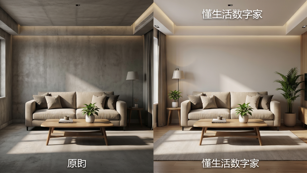 һ������Ч��ͼ�ԱȻ��棬���Ϊë����ԭò���Ҳ�Ϊͨ�������������ּҡ�AI��װ��Ŀ���Ч�����ִ���Լ�����ɫɳ����ԭľ�輸����ֲ��׺�����岼�����ҶԳƣ��Ű����������Ϊдʵ��Ⱦ��ϸ�ڰ���ǽ���ʸС��ƹ��Ρ��Ҿ���Ӱ�����ʸ��壬�ɾ�������