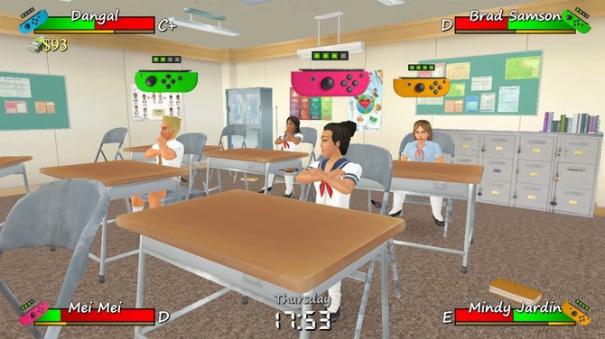 老年学校生活模拟器游戏(Old School) 上课 互动 玩法