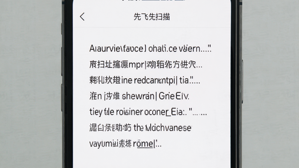 先飞扫描OCR文字识别与翻译功能演示图,展示手机屏幕中英文对照翻译结果,界面清爽,文字清晰,画质干净,无多余元素
