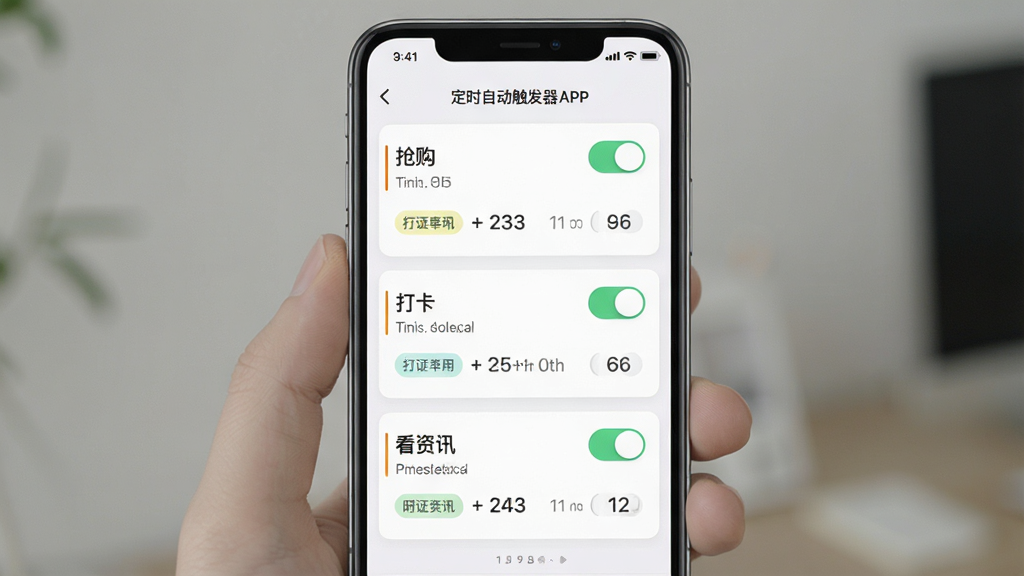 һ��չʾ��ʱ�Զ�������APP�ڶ������б��Ľ����ͼ������Ϊ�ֻ���Ļ����ʾ������ʱ����Ƭ���ֱ��ע�������������򿨡���������Ѷ����ÿ����Ƭ�п��ذ�ť��ʱ�����á����ֲ����б�ʽ���Ű����룬����࣬ϸ�ڰ�����ͬ�����״̬��ǩ�����ʸ��壬�ɾ��޶���Ԫ�ء�