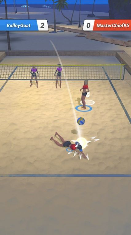 沙滩排球大赛辅助菜单版(Beach Volley Clash)游戏界面与辅助菜单功能展示