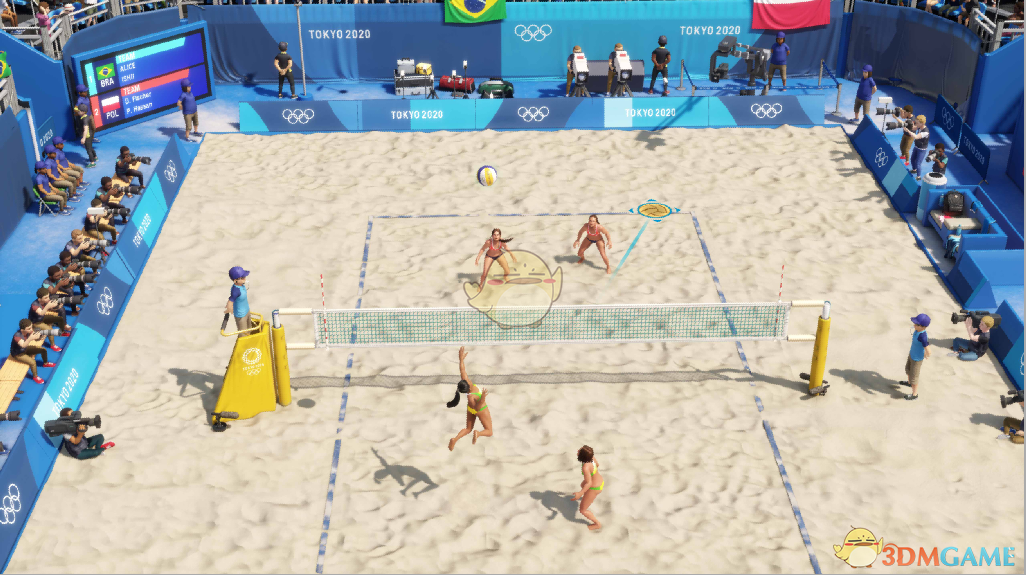 沙滩排球大赛辅助菜单版(Beach Volley Clash)实战扣球与防守操作技巧图解