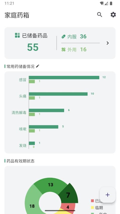 药参谋app官方下载 家庭药箱管理界面 保质期提醒功能