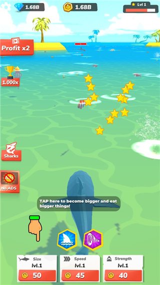贪吃大白鲨最新版(Idle Shark)v8.8 官方版