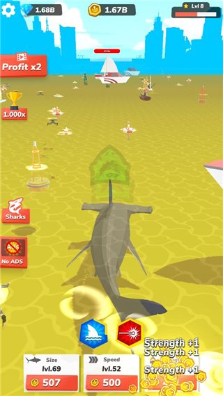 贪吃大白鲨最新版(Idle Shark)v8.8 官方版