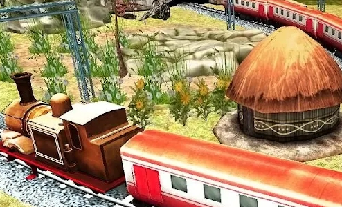 印度火车驾驶3D游戏沿途风景画面