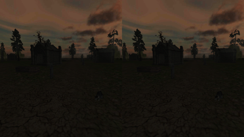 虚拟墓地VR安卓版(VR Graveyard Cardboard) 手机VR眼镜搭配使用场景 实物图