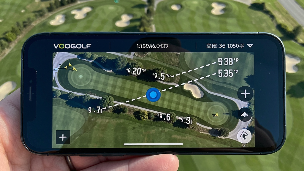 VOOGOLF�߶�������GPS��๦��ʵ�ģ��ֻ���Ļ��ʾ������ͼ����������ɫ��λ�㣬�Ӷ�λ���������ɫ�����������ɳ�ӣ���ʾ���������������࣬��������������Ϊ��ʵ�򳡺��ģ��Ƽ�����ʵ�øв���