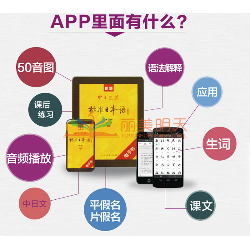 中日交流标准日本语app 日语自学 界面功能展示