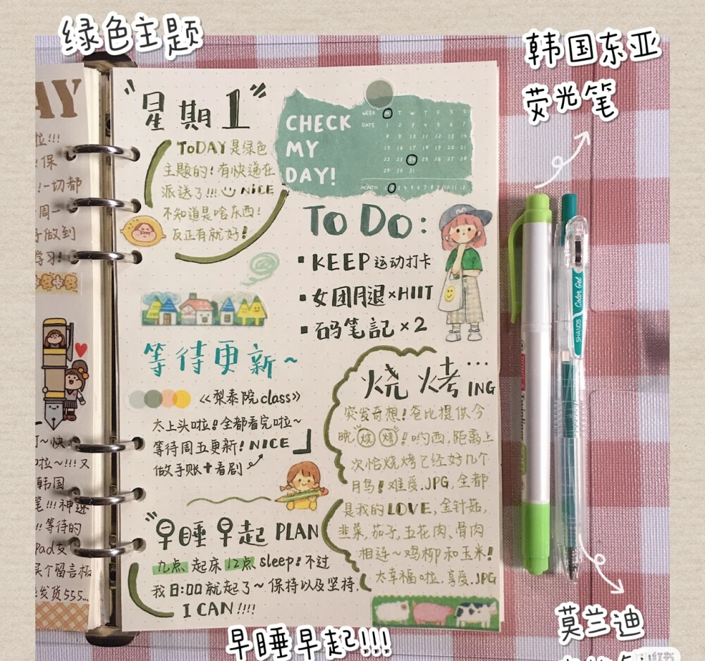 情侣日记 日常记录 手账素材排版灵感