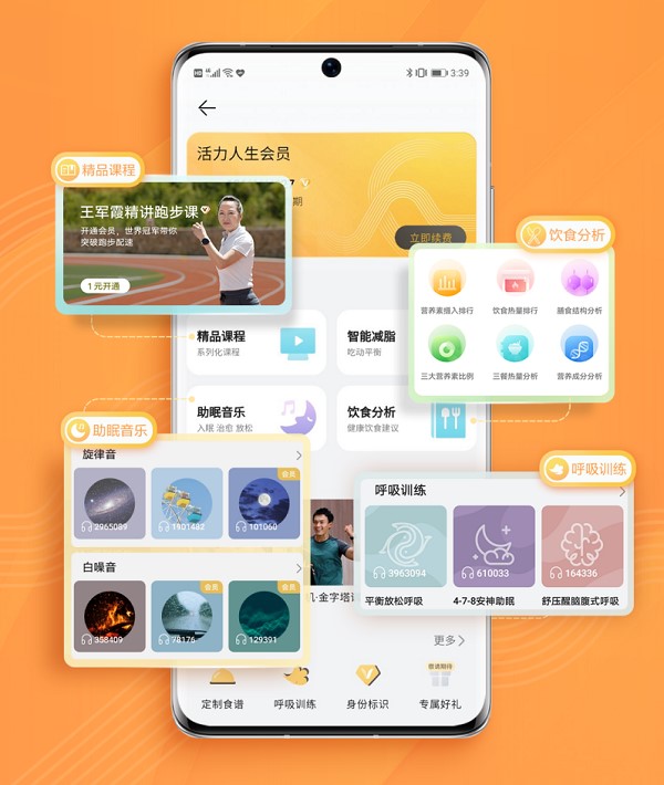运动健康云服务app 智能训练计划 功能展示