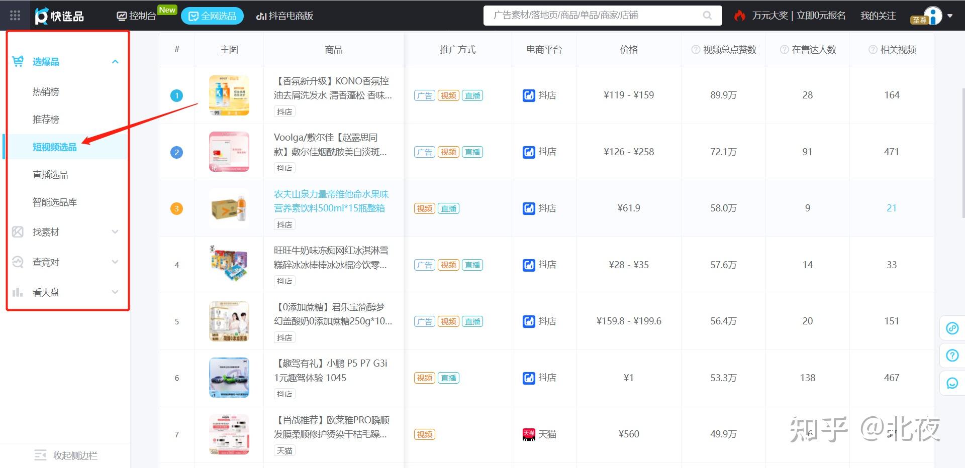 卖货猫电商选品新手快速出单实操界面