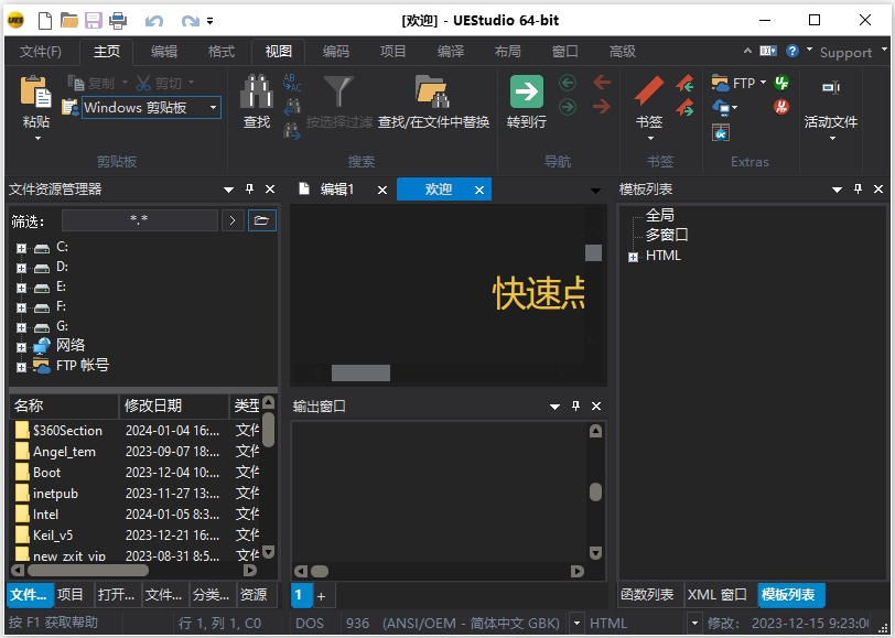UEStudio代码模板与正则查找功能