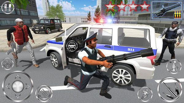 俄罗斯警察模拟器游戏(Car Simulator M5: Russian Police) 警车设卡巡逻任务截图
