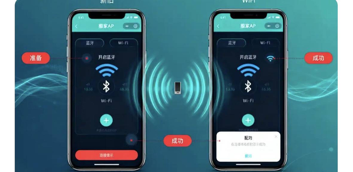手机搬家同步助手扫码连接新旧手机传输数据