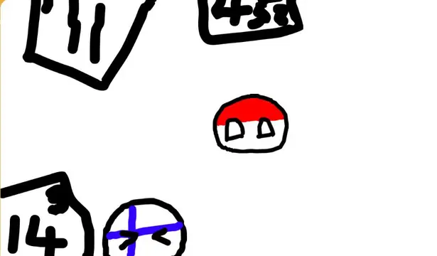 波兰球小游戏(Countryballs Stickers)贴纸拖拽操作步骤展示图