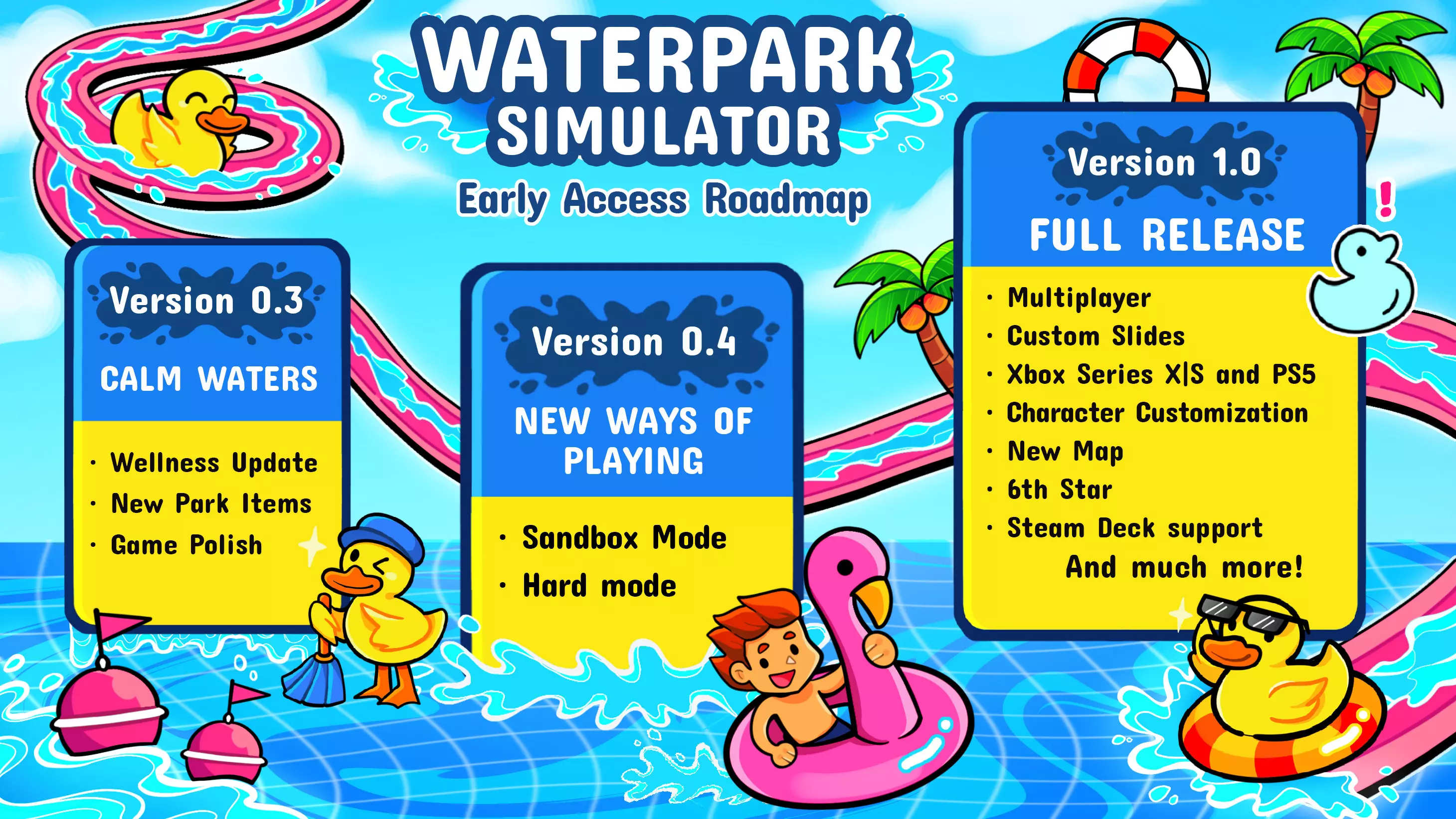 水上乐园模拟Waterpark Simulator开局设施布局参考图
