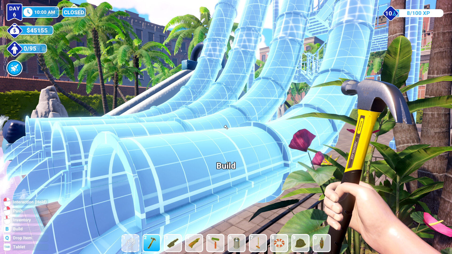 水上乐园模拟Waterpark Simulator中期扩张造浪池布局