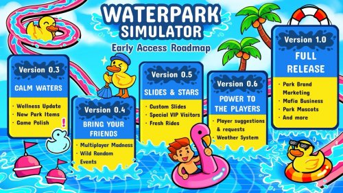 水上乐园模拟Waterpark Simulator员工培训和票价设置界面