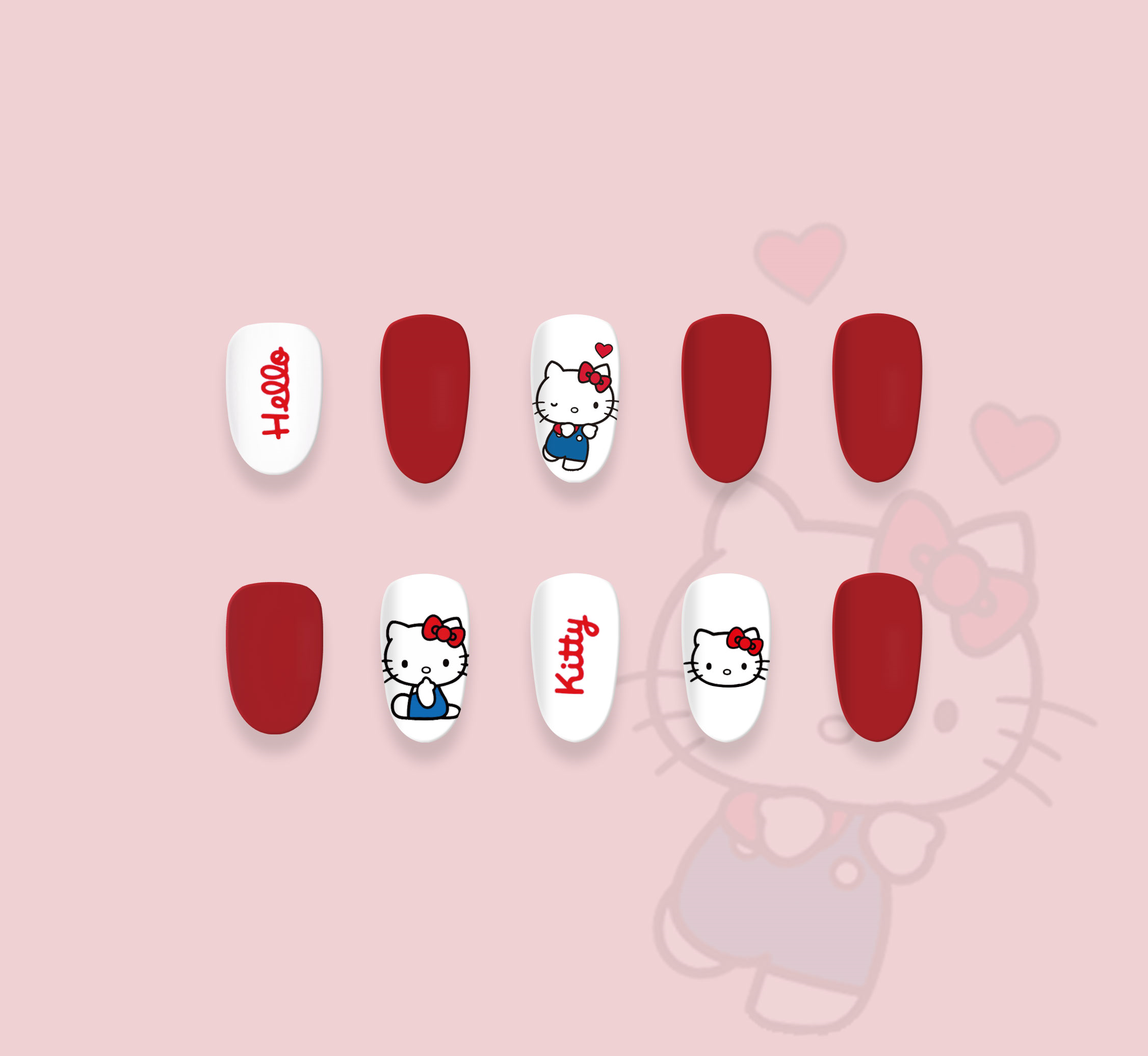 HelloKitty美甲沙龙可爱指甲款式推荐 萌系美甲实拍图