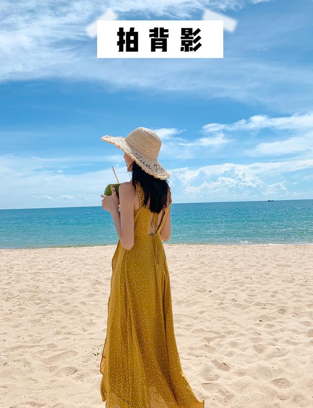 鸥我 海边坐姿蹲姿拍照显高技巧